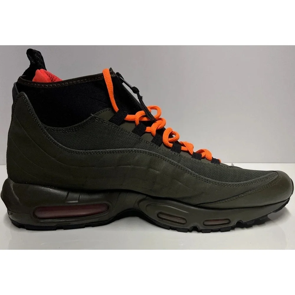 Nike Air Max 95 Sneaker Boot Dark Loden Cargo Khaki Crimson 806809-300 Men's 13